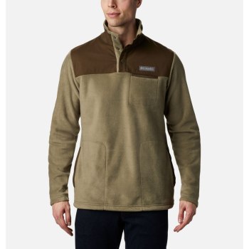 Columbia Pullover Heren, Cottonwood Park Half Snap Fleece Grijs Groen Olijfgroen, 81YQOZJKI